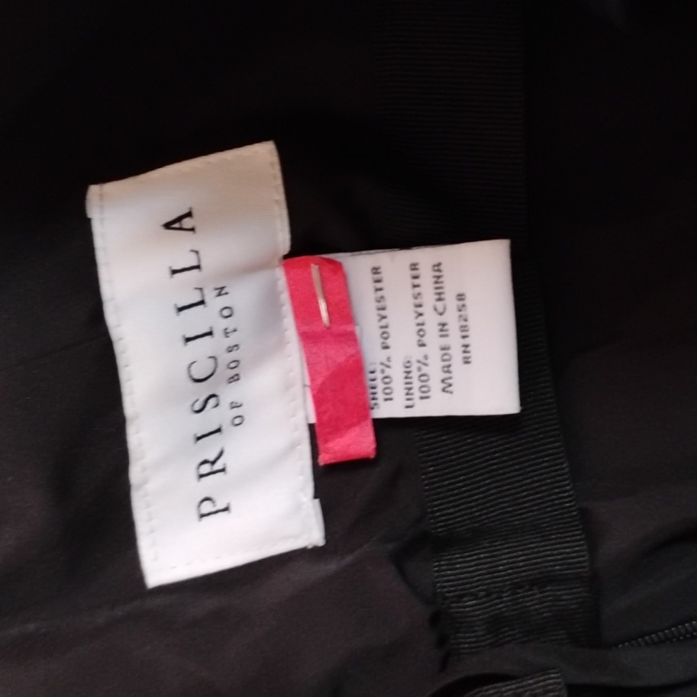 Priscilla of Boston Black Strapless Evening Dress size 14 PROM /wedding/formal - Picture 2 of 9